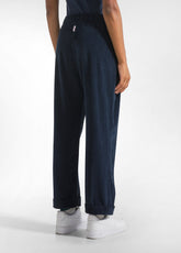 CORDUROY PLEATED PANTS - BLUE - NIGHT BLUE | DEHA