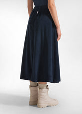 CORDUROY PLEATED SKIRT - BLUE - NIGHT BLUE | DEHA