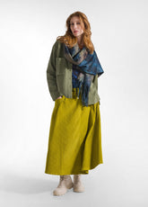 CORDUROY PLEATED SKIRT - GREEN - Tinto in Capo | DEHA