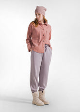 LIGHT BOILED WOOL SHIRT - PINK - MISTY ROSE | DEHA