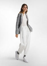 MODAL GABARDINE BALLOON PANTS - WHITE - Tinto in Capo | DEHA