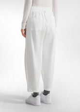 PANTALONE BALLOON IN GABARDINE DI MODAL BIANCO - MILK WHITE | DEHA