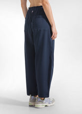 PANTALONE BALLOON IN GABARDINE DI MODAL BLU - NIGHT BLUE | DEHA