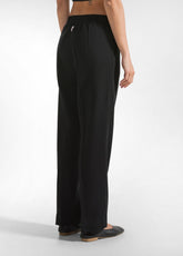 MODAL GABARDINE STRAIGHT PANTS - BLACK - BLACK | DEHA