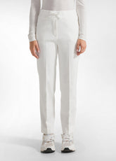 MODAL GABARDINE STRAIGHT PANTS - WHITE - MILK WHITE | DEHA