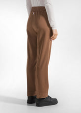 MODAL GABARDINE STRAIGHT PANTS - BROWN - GLACE' BROWN | DEHA