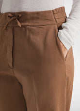 MODAL GABARDINE STRAIGHT PANTS - BROWN - GLACE' BROWN | DEHA