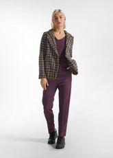 MODAL GABARDINE STRAIGHT PANTS - PURPLE - Tinto in Capo | DEHA