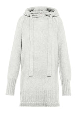 PULLOVER SOFFICE CON CAPPUCCIO BIANCO - MILK WHITE | DEHA