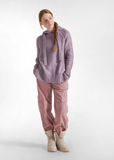 PULLOVER SOFFICE CON CAPPUCCIO VIOLA - LILAC | DEHA