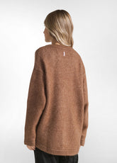 CARDIGAN SOFFICE MARRONE - GLACE' BROWN | DEHA