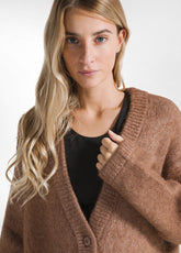 CARDIGAN SOFFICE MARRONE - GLACE' BROWN | DEHA