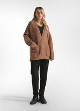 CARDIGAN SOFFICE MARRONE - GLACE' BROWN | DEHA