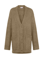 CARDIGAN SOFFICE MARRONE - GLACE' BROWN | DEHA