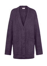 CARDIGAN SOFFICE VIOLA - PLUM VIOLET | DEHA