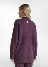 CARDIGAN SOFFICE VIOLA - PLUM VIOLET | DEHA