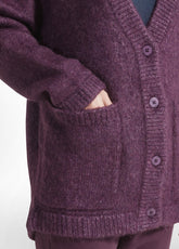 CARDIGAN SOFFICE VIOLA - PLUM VIOLET | DEHA