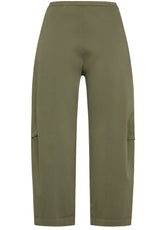 PANTALONE BALLOON IN GABARDINE VERDE - Tinto in Capo | DEHA