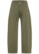 GABARDINE BALLOON PANTS - GREEN - OLIVE GREEN | DEHA