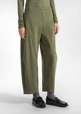 PANTALONE BALLOON IN GABARDINE VERDE - OLIVE GREEN | DEHA