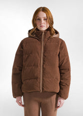 CORDUROY PADDED JACKET - BROWN - Jackets & Vests | DEHA