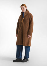 CAPPOTTO LUNGO ORSETTO MARRONE - GLACE' BROWN | DEHA