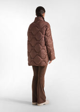 LIGHT PADDED LONG JACKET - BROWN - GLACE' BROWN | DEHA