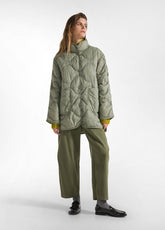 LIGHT PADDED LONG JACKET - GREEN - Jackets & Vests | DEHA