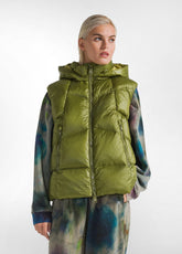 PUFFER DOWN GILET - GREEN - PISTACHIO GREEN | DEHA