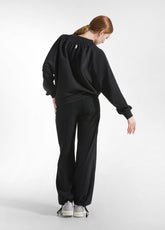 ELASTICATED BOTTOM SWEATSHIRT - BLACK - BLACK | DEHA