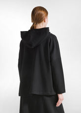 LONG HOODED SWEATSHIRT - BLACK - BLACK | DEHA