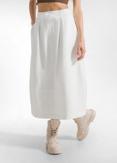 BALLOON LONG SKIRT - WHITE - MILK WHITE | DEHA