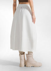 BALLOON LONG SKIRT - WHITE - MILK WHITE | DEHA