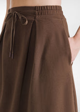 BALLOON LONG SKIRT - BROWN - COFFEE BROWN | DEHA