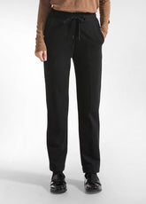 COTTON AND MODAL STRAIGHT LEG PANTS BLACK - BLACK | DEHA