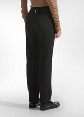 COTTON AND MODAL STRAIGHT LEG PANTS BLACK - BLACK | DEHA