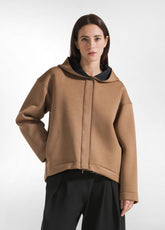 SCUBA FULL-ZIP JACKET - BROWN - GLACE' BROWN | DEHA