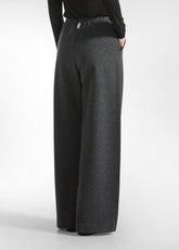 PANTALONE PALAZZO GESSATO GRIGIO - DARK GREY | DEHA