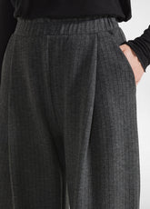 PANTALONE PALAZZO GESSATO GRIGIO - DARK GREY | DEHA