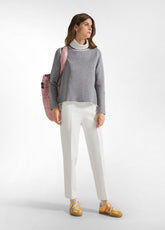 TEXTURED STRAIGHT PANTS - WHITE - Pulse | DEHA