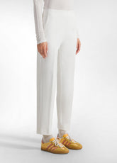 PANTALONE PUNTO MILANO BIANCO - MILK WHITE | DEHA