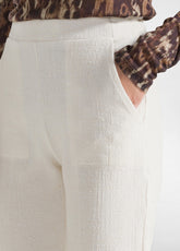 MATELASSE' SLIM-FIT PANTS - WHITE - MILK WHITE | DEHA