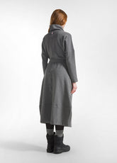 MATELASSE' LONG DRESS - GREY - SILVER GRAY | DEHA