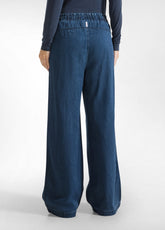 PALAZZO-HOSE AUS DENIM LYOCELL - BLAU - DARK BLUE DENIM | DEHA