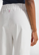 PANTALONE DRITTO IN VELLUTO LISCIO BIANCO - MILK WHITE | DEHA