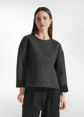 MAGLIA MISTO LANA E SCUBA GRIGIO - Warm and Cosy | DEHA