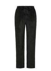 SOFT VISCOSE CORDUROY STRAIGHT PANTS - BLACK - Fall in Love 🍂 | DEHA