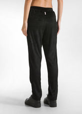 SOFT VISCOSE CORDUROY STRAIGHT PANTS - BLACK - BLACK | DEHA