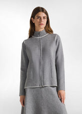 CARDIGAN BICOLORE CON ZIP GRIGIO - Leisurewear | DEHA