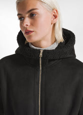 CAPPOTTO IN MONTONE SINTETICO NERO - BLACK | DEHA